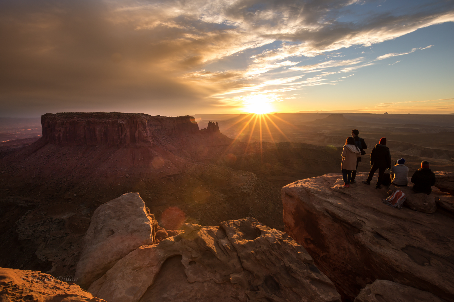 Canyonlands NP Sunset with People