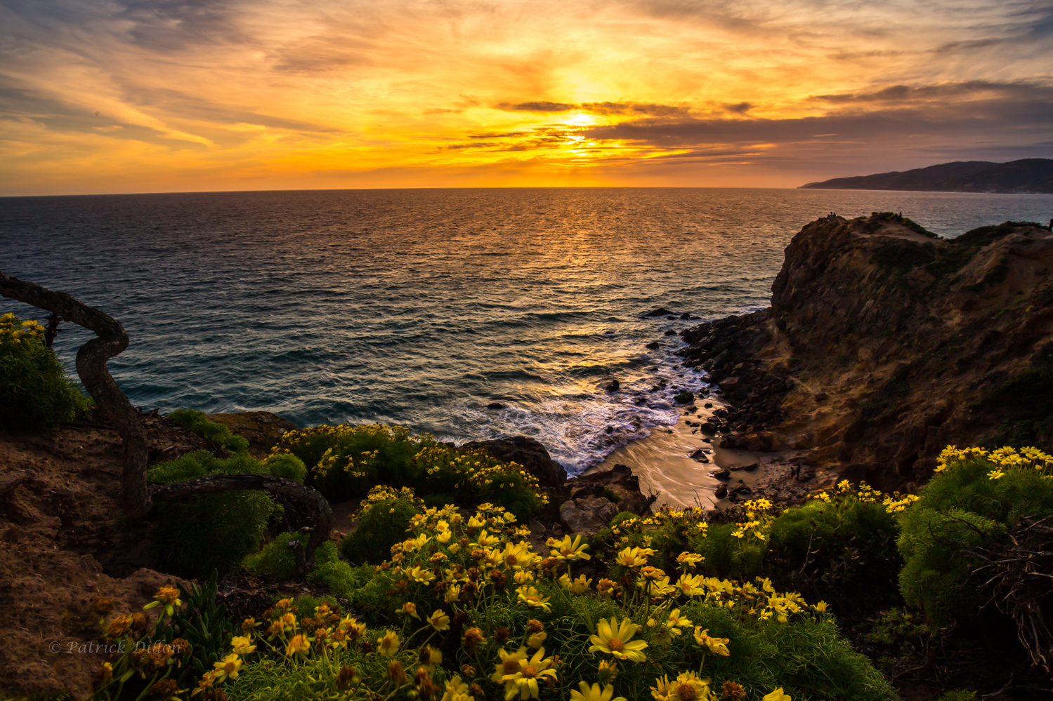 malibu coast sunset