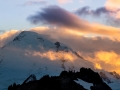 Mt Baker golden sunset