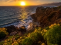 Malibu sunset wind whipped sunset